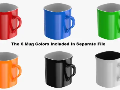 Coffee Mug Red 3D model