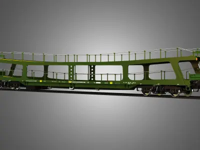 Car Transporter Wagon 3D model