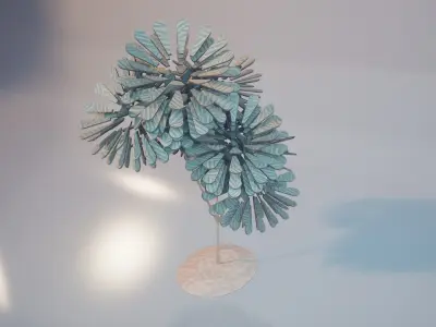 Conceptual shrub S1Bv1 Low-poly 3D model