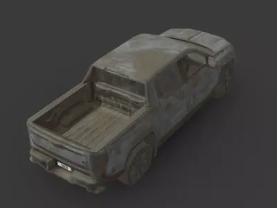 Abandoned Car - GMC Sierra EV Low-poly 3D model