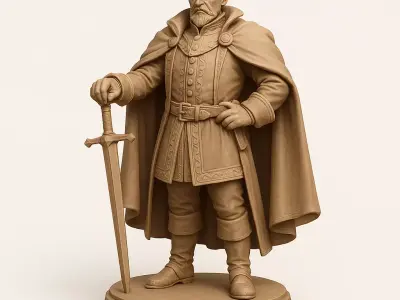 Lord King  Heroic Sculpture for 3D Printing  3D print model