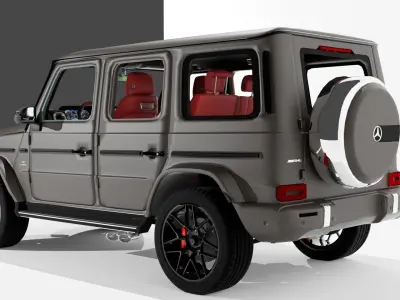 Mercedes AMG G63  LowPoly 3D Model Game Ready PBR  FBX OBJ Low-poly 3D model