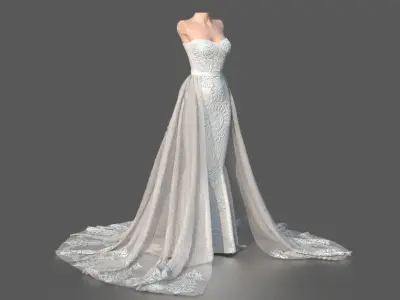 WEDDING DRESS 3D model