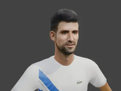 3D Tennis Champion Model Novak Djokovic Low-poly 3D model