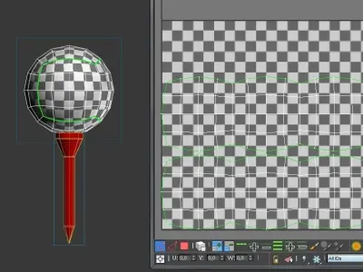 SPORT---GOLF---Ball golf ball on tee Free low-poly 3D model