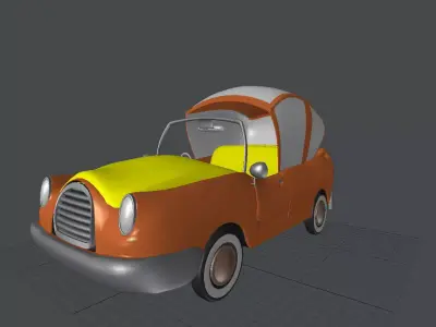 Cartoon car 3D model Low-poly 3D model