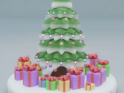 Gingerbread cristmas tree 3D model for cristmas 3D model