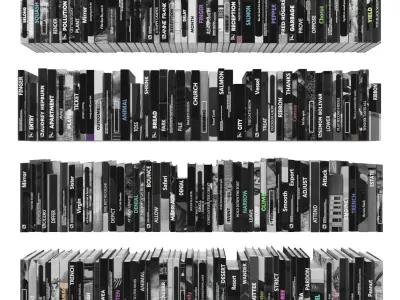 Books 150 pieces 3-7-2 Low-poly 3D model