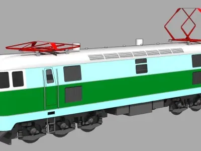 Locomotive Pafawag 201E or ET-22 Low-poly 3D model