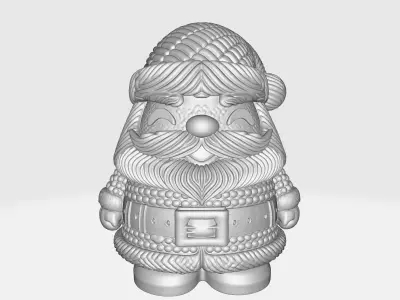 Cute Santa Claus 3D Print Adorable Christmas Figurine 3D print model