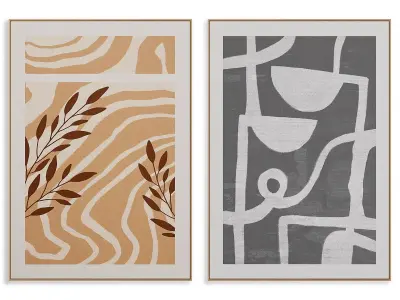Abstract Painting Frame set 3D model 246