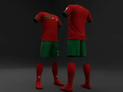 Morocco 2022 Home Jersey 3D model
