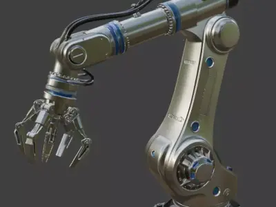 Industrial Robotic Arm 3D Model 3D model