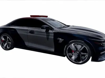 Police Style Luxury Car 3d model Low-poly 3D model