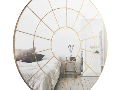 Round Decorative Wall Mirror RDBL1995 3D model