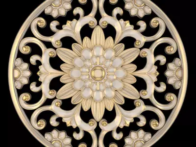 Decorative Wall Rosettes 06 3D model