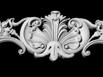 Central decor ornament for furniture 3D model 926