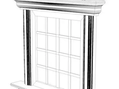 Renaissance window Free 3D model