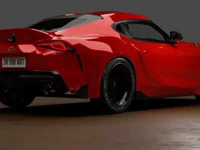 toyota supra sport red edision Low-poly 3D model