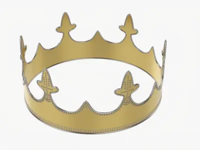 Coronation Royal gold crown 03 3D model