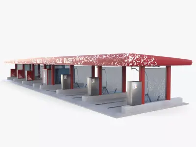 Self service car wash V1 3D model
