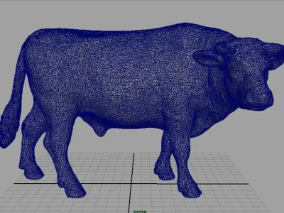 Holstein Bull  Low-poly 3D model