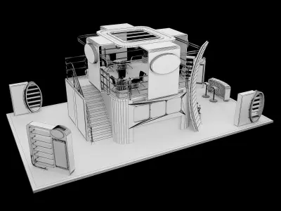 Booth Exhibition Stand a543a 3D model