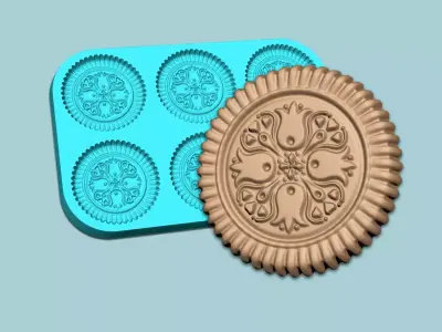 Cookie Mould 10 - Biscuit Silicon Molding 3D print model