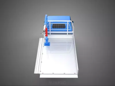 DROPSIDE JIB CRANE LIFTER HOIST HAND WINCH BED GATE PICKUP TRUCK 3D model