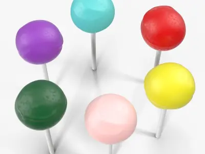 Cake Pop Color Low-poly 3D model