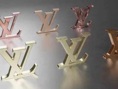 Louis Vuitton logo 3D model
