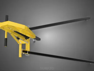 ARM FOLDED HYDRAULIC JACK MOBILE ENGINE CRANE HOIST LIFTING SHOP 3D model