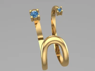 free simple minimal ring Free 3D print model