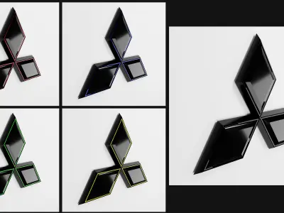 Custom Car logo for 3D print 3D print model