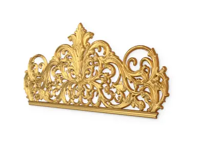 Classic Carved Bed 3D model 18 3D model