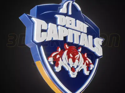 Delhi Capitals logo - Cinematic - 3D print 3D model