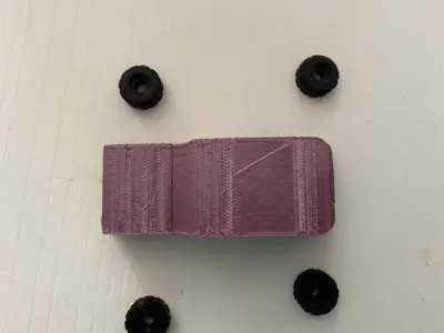 coche piece of plastic with screws 3D model