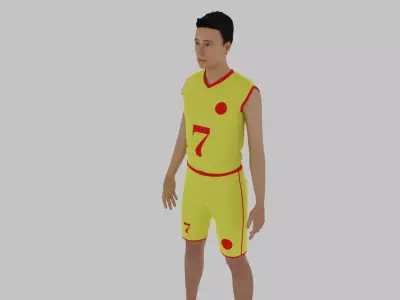 Basketball Player Low-poly 3D model order