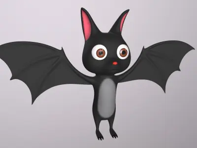 Bat Cartoon 3D model