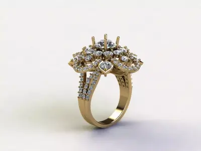 Pop Star Popular model women ring R87 3D model