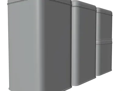 Metal boxes HG2 3D model