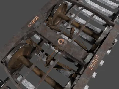 Railway Bogie 3D model