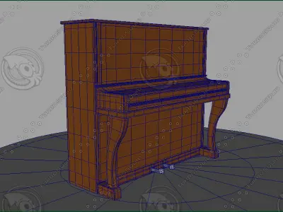 Upright Piano Belarus 3D model