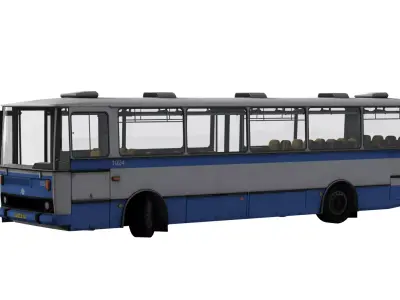 Road Bus Low-poly 3D model