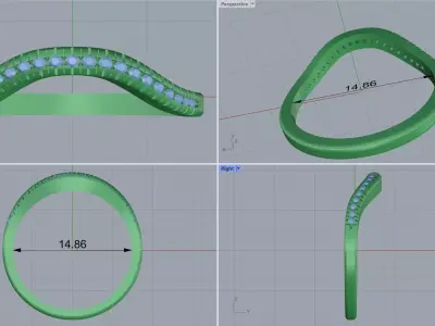 ring woman  3D print model 76