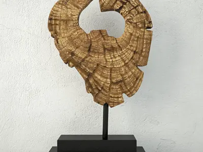 Tree Slice Tabletop Sculpture 3D model