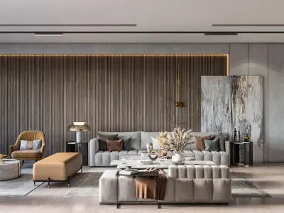 Living Room 3D model 32