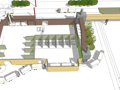Waste treatment plant 3D model