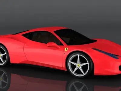 Ferrari 458 Italia Low-poly 3D model