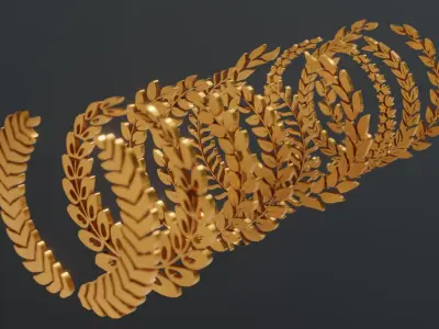 Wreath Pack of 9 - High Quality - Detailed  3d model 3D model